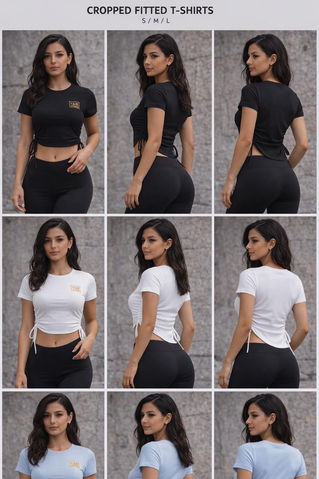 Cropped fitted T - shirts